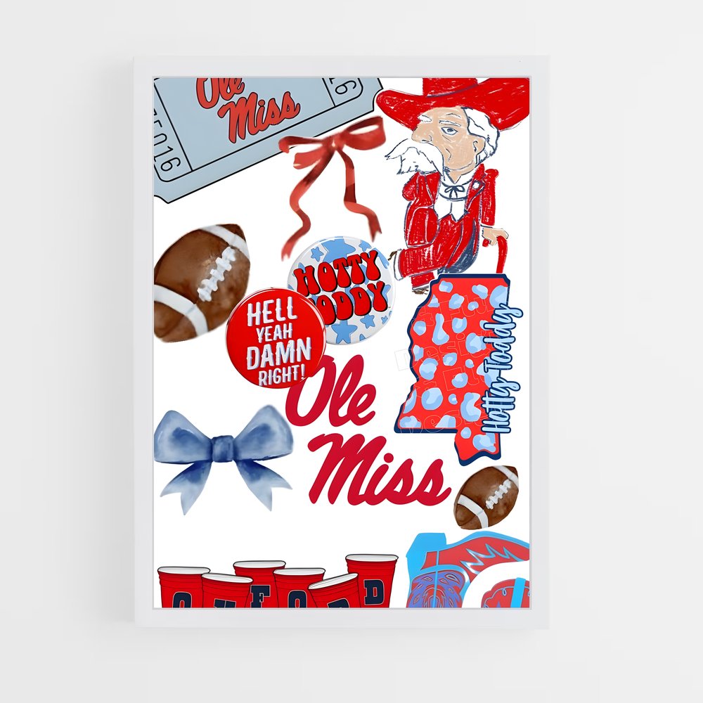 Poster Ole Miss Pride – affiche Baseball (vue 3)